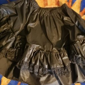 Black poofy puffer skirt